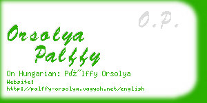 orsolya palffy business card